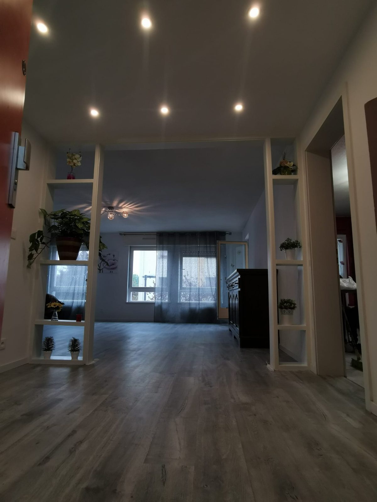 Séjour rénové, lumineux, sol en parquet